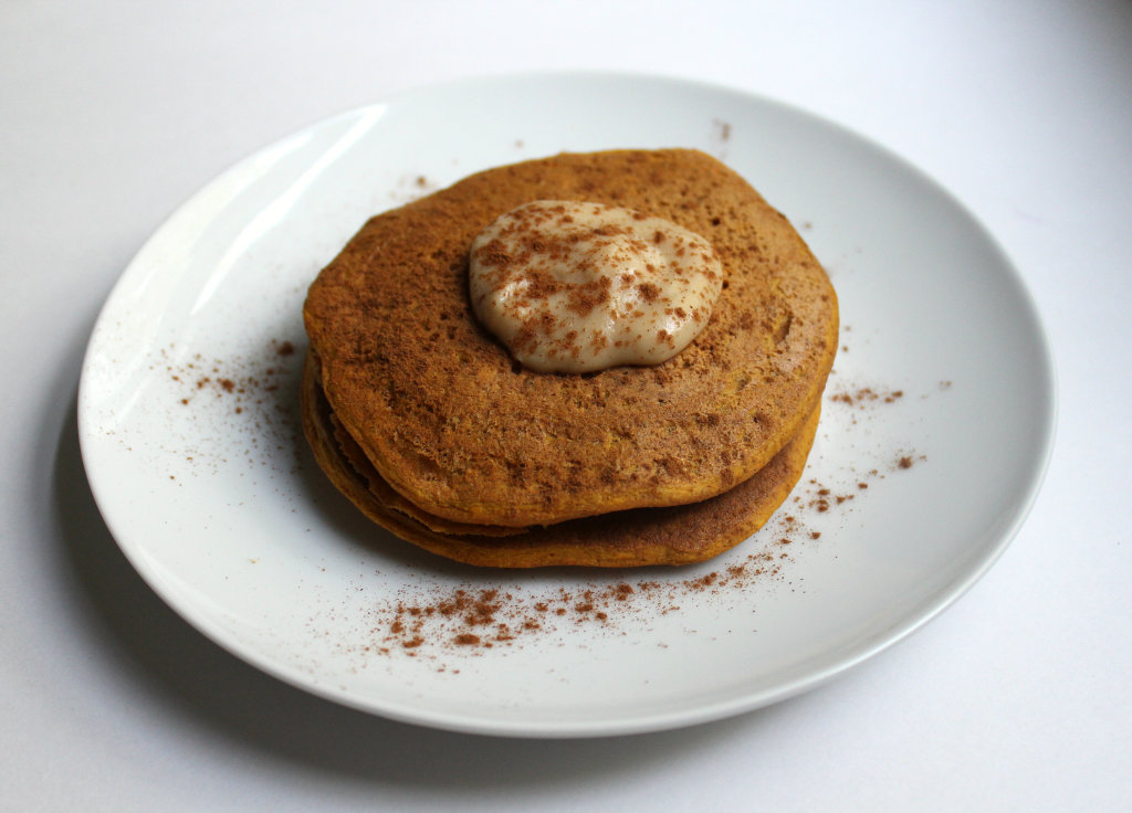 Ultra-Fluffy Vanilla Pumpkin Chickpea Pancakes | Strength and Sunshine #glutenfree #grainfree #vegan