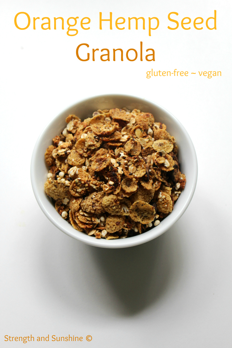 Orange Hemp Seed Granola | Strength and Sunshine #glutenfree #vegan @RebeccaGF666