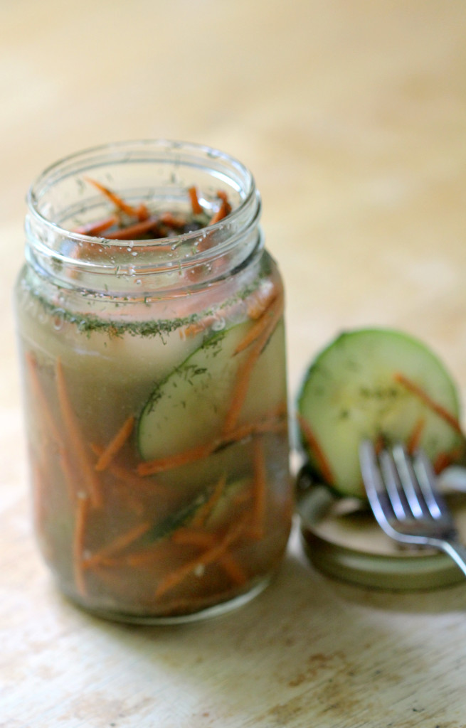 Easy Refrigerator Pickles | Strength and Sunshine @RebeccaGF666 Take the last of your summer cucumbers and make some easy refrigerator pickles. A quick way to take extra cucumbers from boring to totally snack worthy! Gluten-free, healthy, vegan, paleo, and allergy-friendly; even salt and sugar free!