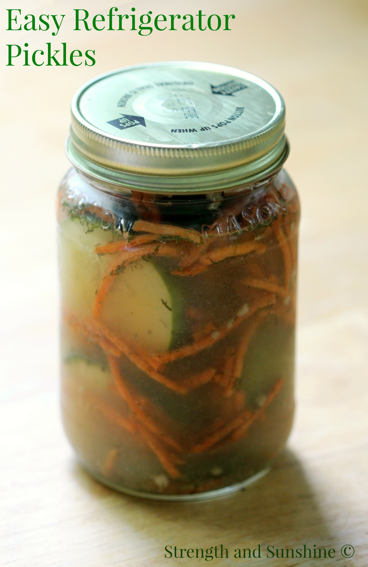 Easy Refrigerator Pickles | Strength and Sunshine @RebeccaGF666 Take the last of your summer cucumbers and make some easy refrigerator pickles. A quick way to take extra cucumbers from boring to totally snack worthy! Gluten-free, healthy, vegan, paleo, and allergy-friendly; even salt and sugar free!