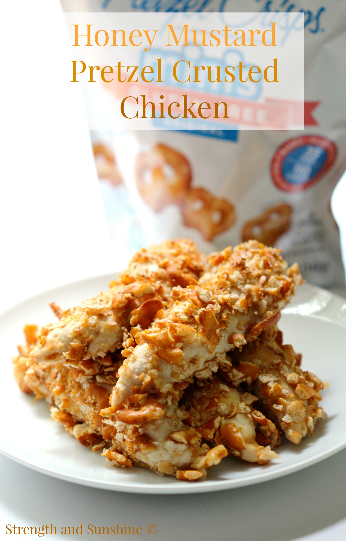 Honey Mustard Pretzel Crusted Chicken | Strength and Sunshine @RebeccaGF666 Make your chicken fun and delicious, while still being a healthy option for the family. Chicken coated in honey mustard then rolled in gluten-free pretzel crisps couldn't be any easier to whip up for a weeknight dinner. Egg-free, dairy-free, nut-free and soy-free as well!