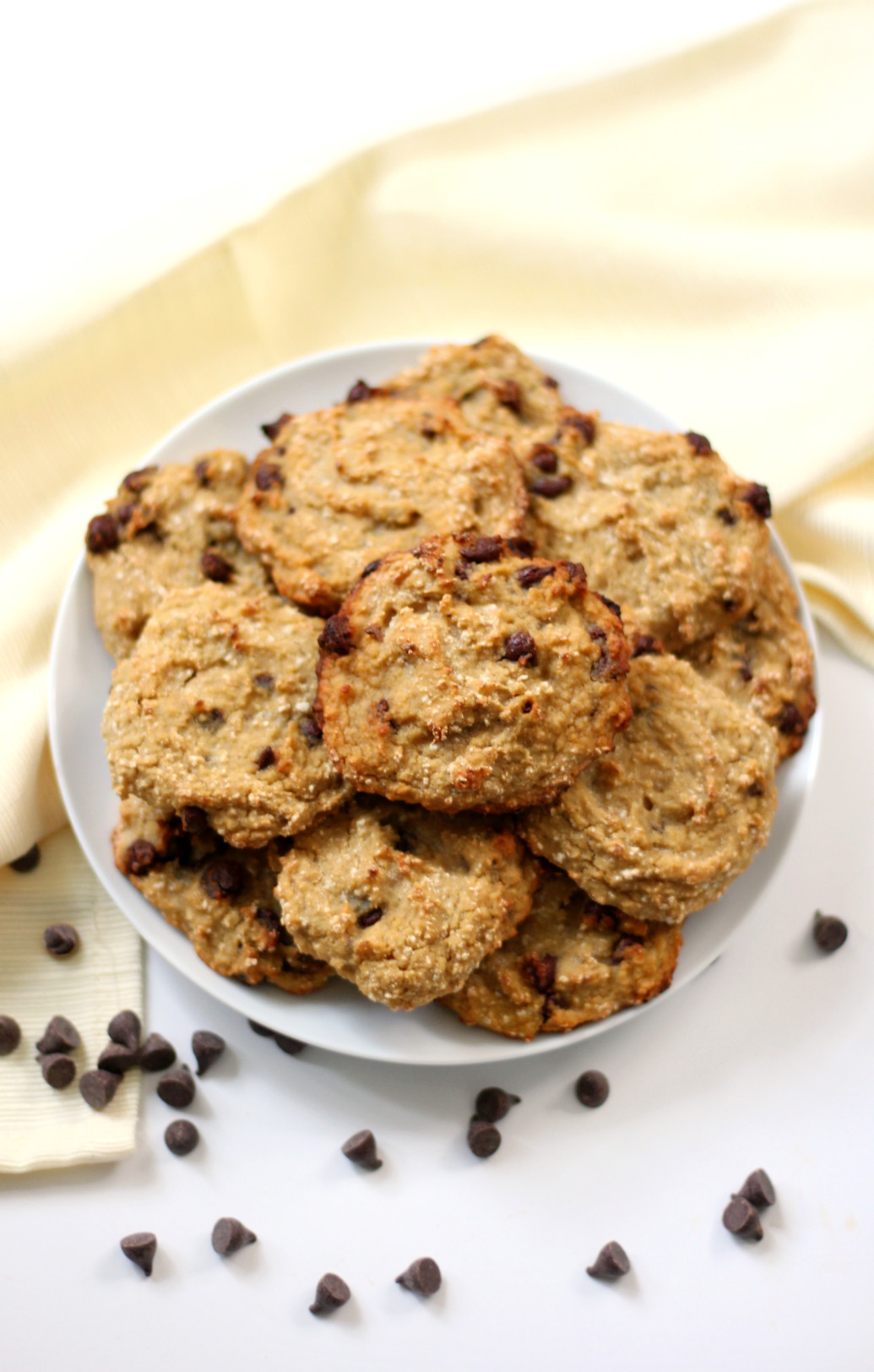 Quinoa Chocolate Chip Cookies | Strength and Sunshine @RebeccaGF666 The classic chocolate chip cookie with the protein punch of quinoa. Healthy, gluten-free, vegan, quinoa chocolate chip cookies that will fool anyone into thinking they're eating a decadent dessert recipe. These call for a double batch!