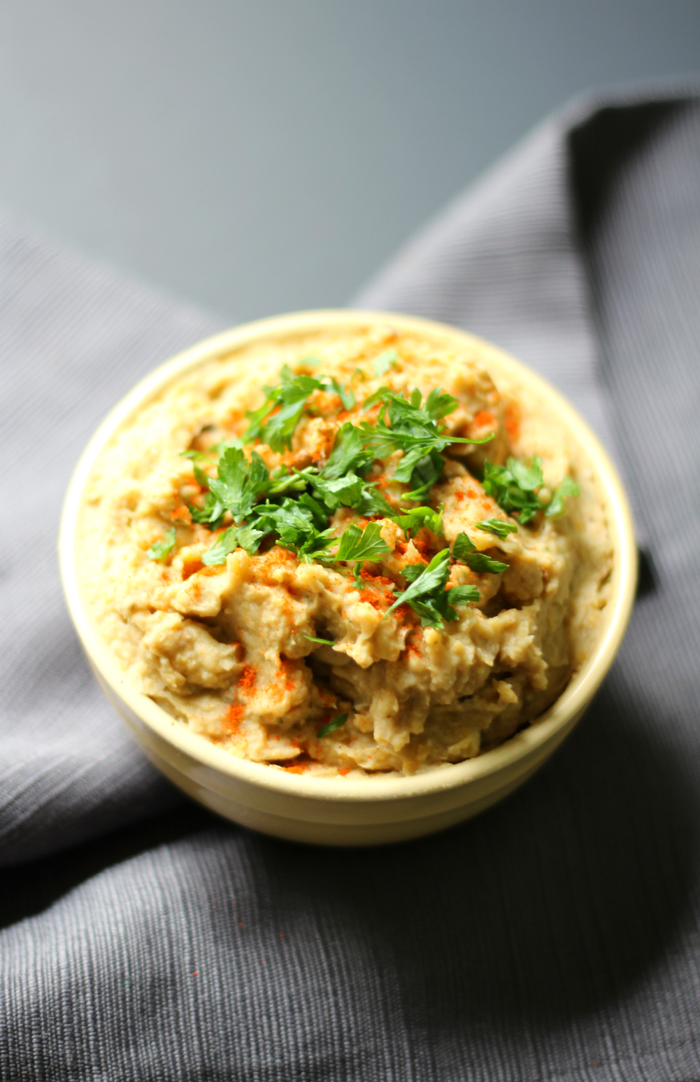 Baba Ghanoush Hummus | Strength and Sunshine @RebeccaGF666 Combine 2 of the best dip recipes to make Baba Ghanoush Hummus! Full of deep, smoky, and roasted flavors, this condiment will seem like a meal! Gluten-free, vegan, and nut-free, with eggplant and chickpeas, you'll get your healthy veggies and protein in one dip!