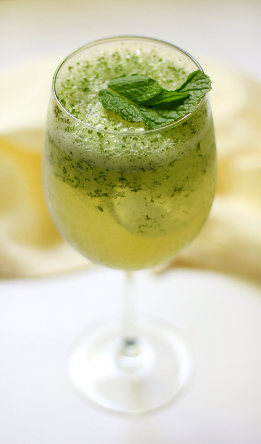 Frosty Coconut Mint Green Tea Mocktail | Strength and Sunshine @RebeccaGF666 Need a little refreshment? A Frosty Coconut Mint Green Tea Mocktail will have you feeling hydrated, healthy, and luxurious! Just 3 simple ingredients are you will be sipping all day long! Gluten-free, vegan, and paleo. A summer drink for all ages! sponsored