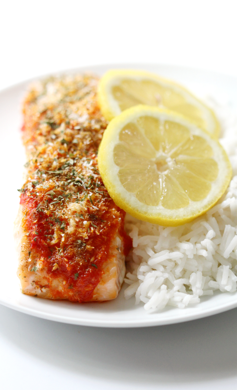 Harissa Salmon with Shredded Coconut | Strength and Sunshine @RebeccaGF666 A delicious new way to flavor up your favorite fish! Harissa Salmon with Shredded Coconut is a healthy new recipe to add to the dinner plate. Gluten-Free, paleo, and whole 30 friendly, so you'll never be bored!