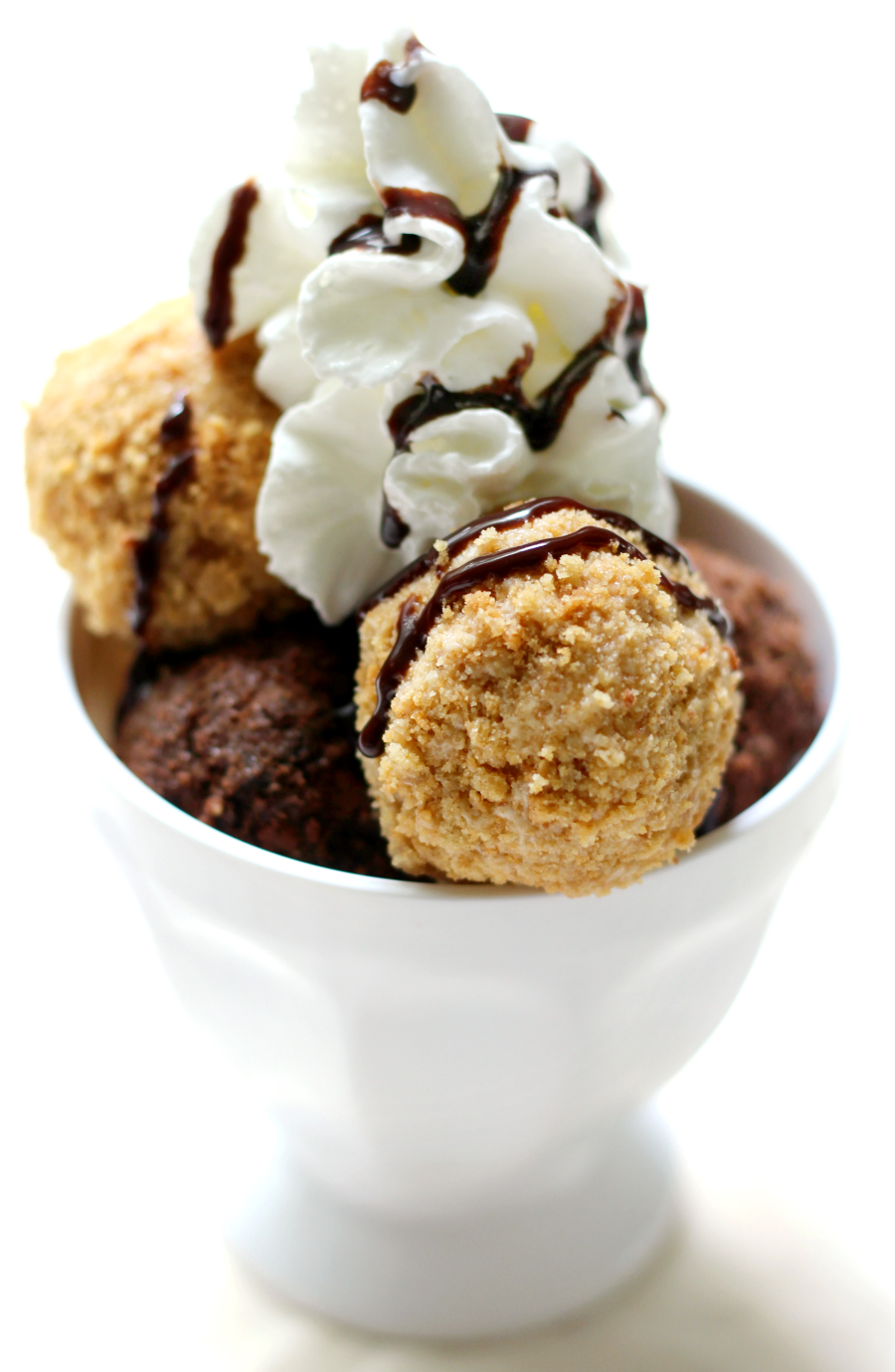 Vegan "Fried" Ice Cream Bombs | Strength and Sunshine @RebeccaGF666 An easy and fun dessert treat that will bring out the "kid" in all of us! Gluten-Free Vegan "Fried" Ice Cream Bombs! Balls of ice cream rolled in crushed cookie crumbs! This is a must-make, no-bake recipe with your kids!