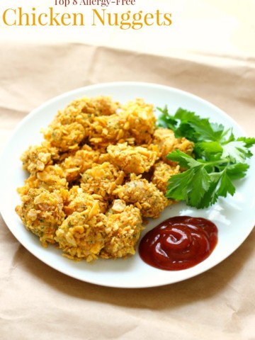 Gluten-Free Chicken Nuggets | Strength and Sunshine @RebeccaGF666 Just what the kids love and the moms can feel good about giving! Gluten-Free Chicken Nuggets that are healthy, homemade, and free of the top 8 allergens! Egg-free, dairy-free, soy-free, nut-free, no problem! Everyone can rejoice with this classic childhood dinner recipe and bring the health back to the family dinner table!