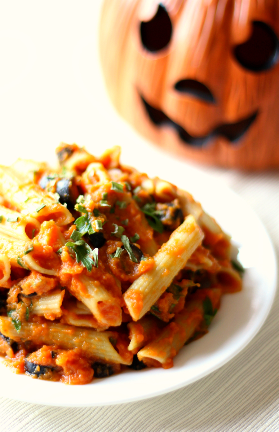 Creamy Autumn Pumpkin Pasta | Strength and Sunshine @RebeccaGF666 A Creamy Autumn Pumpkin Pasta recipe that brings you all the healthy comfort of the season. Gluten-free, nut-free, and vegan, this easy & quick, savory seasonal dinner will warm your soul from the inside out!