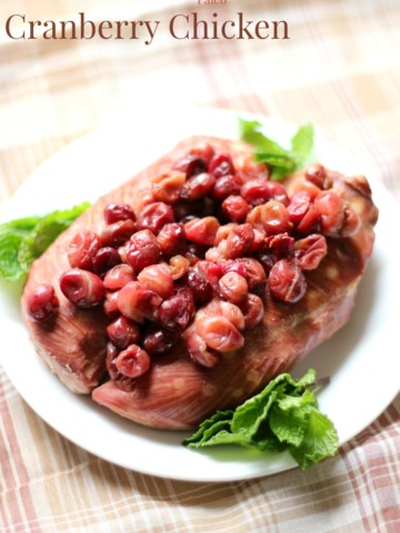 Slow Cooker Cranberry Chicken | Strength and Sunshine @RebeccaGF666 One of the easiest cold weather weeknight dinner recipes you can make! Slow Cooker Cranberry Chicken that's gluten-free, allergy-free, and paleo! Just 3 ingredients in the crockpot and you'll have a family with happy healthy bellies at dinnertime!