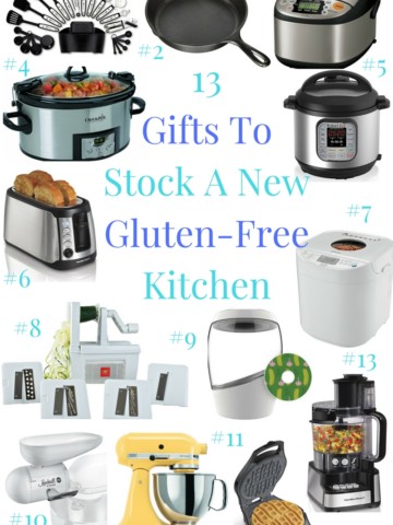 13 Gifts To Stock A New Gluten-Free Kitchen | Strength and Sunshine @RebeccaGF666 After stripping down the gluten-filled kitchen to its bare bones and sweeping it clean, you'll need to re-stock! Here are 13 Gifts to Stock a New Gluten-Free Kitchen that every celiac and gluten-free foodie will love!