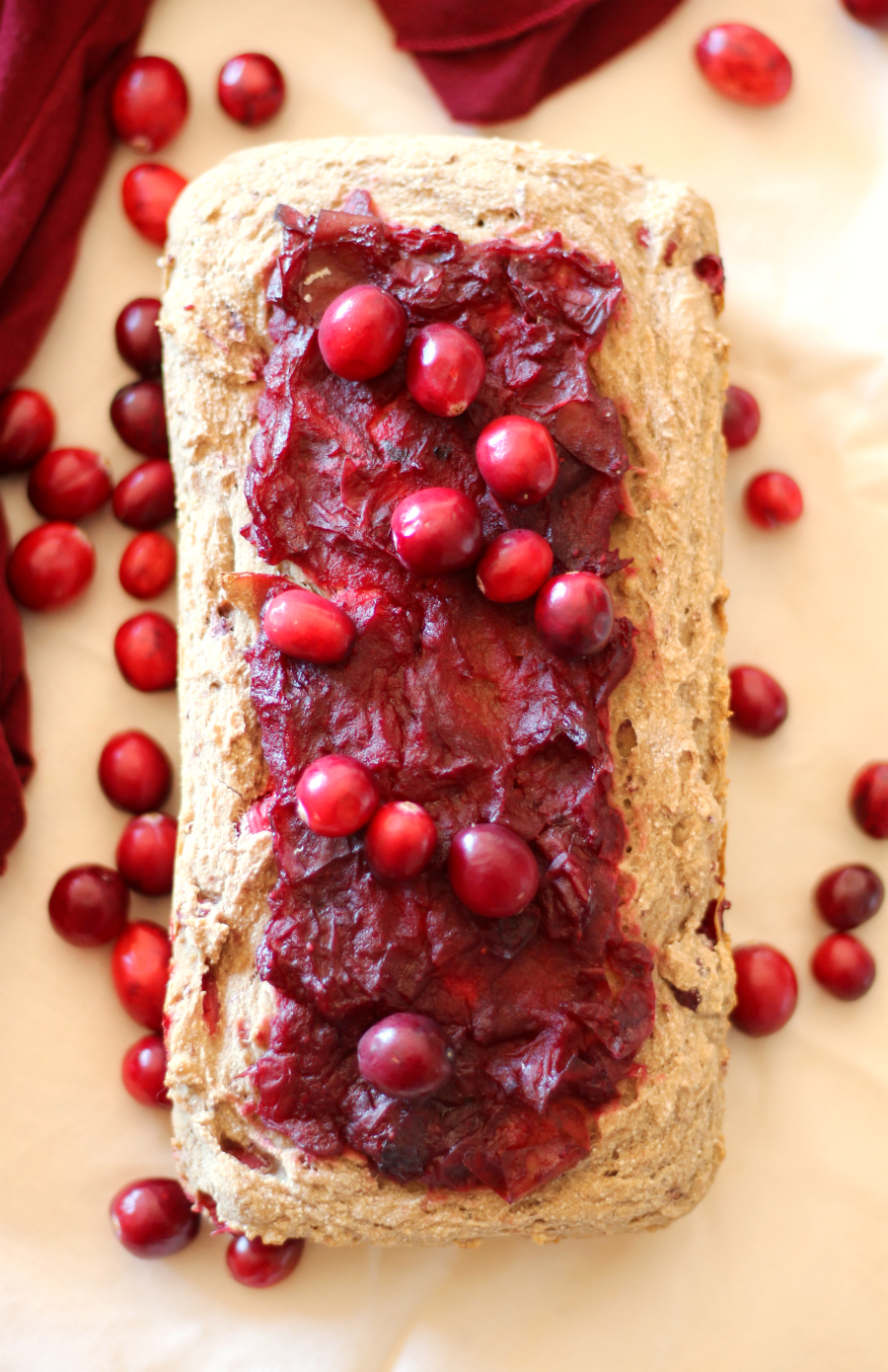 Cranberry Sauce Quick Bread | Strength and Sunshine @RebeccaGF666 Use up your favorite holiday sauce in this healthy quick bread recipe! This Cranberry Sauce Quick Bread uses homemade cranberry sauce and is gluten-free, vegan, allergy-free and perfect for breakfast, brunch, a snack, or dessert!
