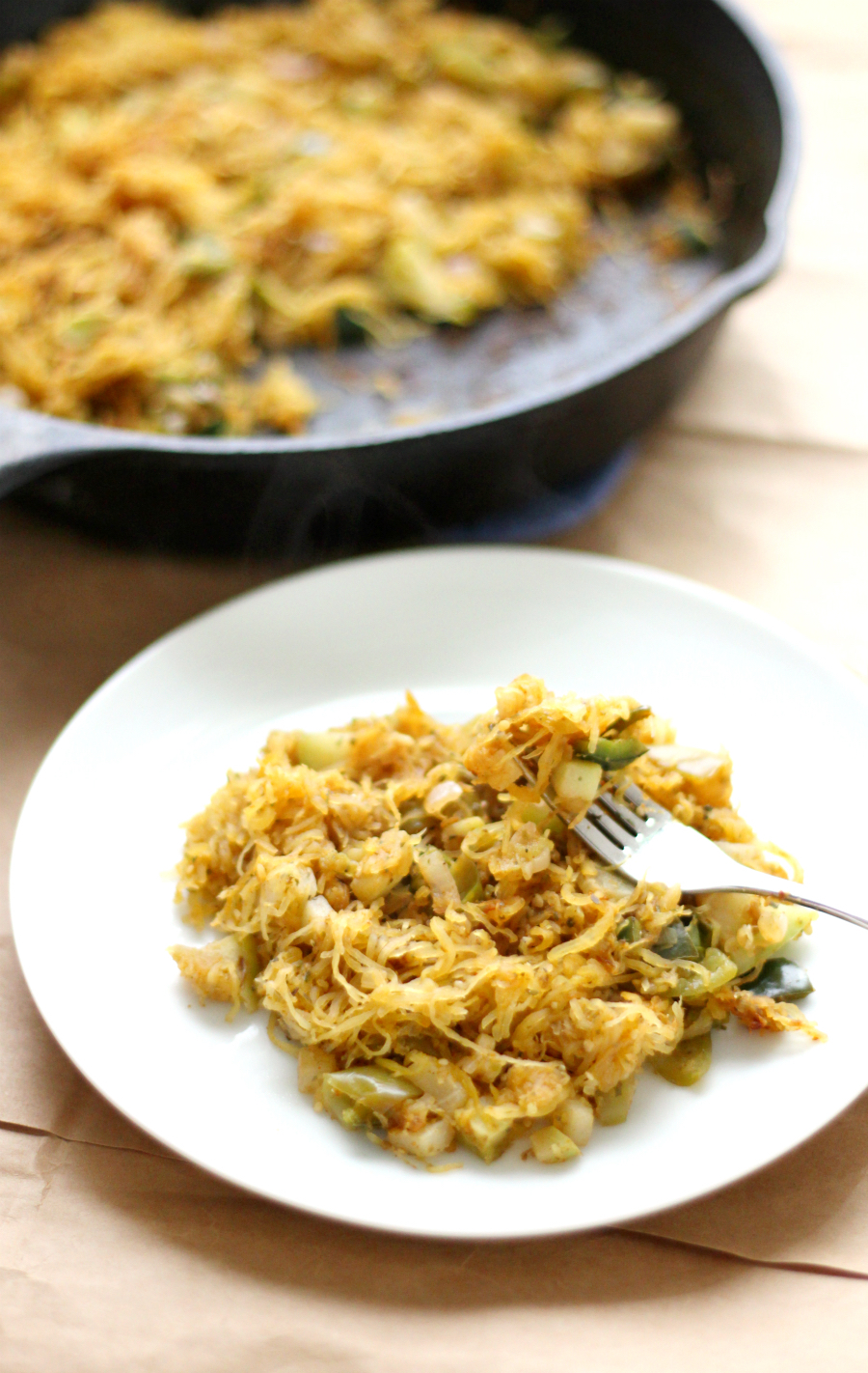Mexican Spaghetti Squash Hash Browns (Gluten-Free, Vegan, Paleo) | Strength and Sunshine @RebeccaGF666 A lighter take on the savory breakfast hash! This Mexican Spaghetti Squash Hash Browns recipe is gluten-free, vegan, paleo, allergy-friendly, and easy to whip up! A healthy and veggie-packed meal to start your day off right and with a little spice!