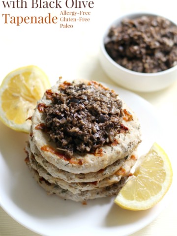 Grilled Chicken Burgers with Black Olive Tapenade (Gluten-Free, Paleo) | Strength and Sunshine @RebeccaGF666 Quick and easy Grilled Chicken Burgers with Black Olive Tapenade that are gluten-free, paleo, and allergy-free! Classic herb flavors with a salty bite from the homemade tapenade will make for a stand out healthy summer dinner recipe! ad