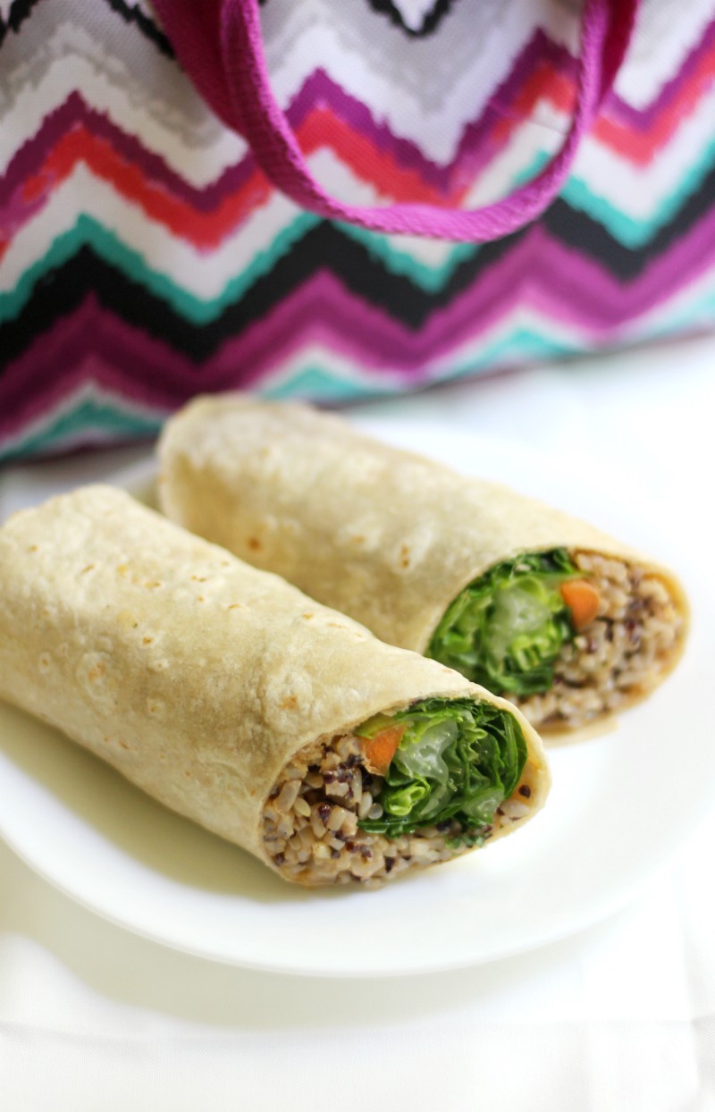 Buffalo Tahini Quinoa & Rice Wraps (Gluten-Free, Vegan) | Strength and Sunshine @RebeccaGF666 A quick and easy lunch idea for those hectic days! Buffalo Tahini Quinoa & Rice Wraps that are gluten-free, vegan, top 8 allergy-free, and freezable! A great recipe to meal prep so you’ll always have a delicious option ready to go.