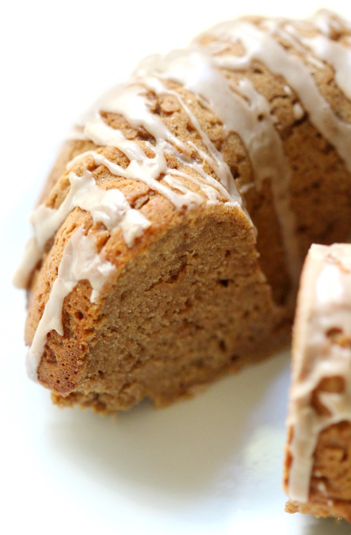 Gluten-Free Apple Butter Bundt Cake with Cinnamon Glaze (Vegan, Allergy-Free) | Strength and Sunshine @RebeccaGF666 A delicious dessert for the season. Gluten-Free Apple Butter Bundt Cake with Cinnamon Glaze that's vegan and top 8 allergy-free. Combining the deep and rich flavors of apple butter and seasonal spices for one healthy and sweet recipe treat! #glutenfree #vegan #applebutter #cake #bundtcake #cinnamon