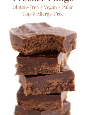 3-Ingredient Maple Tahini Freezer Fudge (Gluten-Free, Vegan, Paleo) | Strength and Sunshine @RebeccaGF666 Easy like 1, 2, 3! 3-Ingredient Maple Tahini Freezer Fudge that's gluten-free, vegan, paleo, and top-8 allergy-free! A creamy and delicious no-bake dessert recipe with just dark chocolate, sesame tahini, and pure maple syrup! Give it as a gift or keep it in the freezer for a sweet tooth satisfying snack! #freezerfudge #tahini #maplesyrup #glutenfree #vegan #paleo #darkchocolate