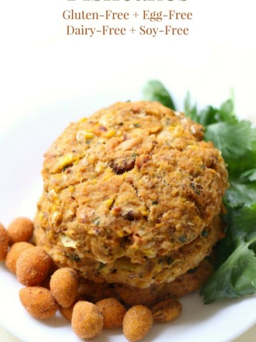 Chili Lime Tuna Fishcakes (Gluten-Free) | Strength and Sunshine @RebeccaGF666 Elevated fishcakes with a zesty twist! Chili Lime Tuna Fishcakes that are gluten-free, egg-free, dairy-free, & soy-free, without the oil and baked in the oven. With a secret nutty ingredient for a super flavor-packed & healthy recipe your family will love for dinner or lunch! #fishcakes #tuna #fish #glutenfree #eggfree #dairyfree