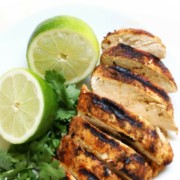 Grilled Chili Lime Chicken ( Gluten-Free, Paleo, Allergy-Free) | Strength and Sunshine @RebeccaGF666 You'll want this spicy and zesty recipe on the grill asap! Grilled Chili Lime Chicken that's a delicious healthy entree for your next bqq or cookout! It's gluten-free, paleo, and allergy-free; perfect for pleasing the crowd and awakening the taste buds! #grilledchicken #chililime #chicken #glutenfree #paleo #chililimechicken #strengthandsunshine