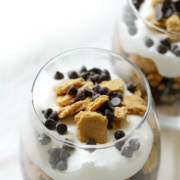 No-Bake Gluten-Free S'mores Parfait (Vegan, Allergy-Free) | Strength and Sunshine @RebeccaGF666 Easy, healthy, and delicious! A No-Bake Gluten-Free S'mores Parfait that's vegan, top 8 allergy-free, and uses homemade ingredients without the junk! A perfect summer dessert recipe the kids and adults will love (it's even secretly protein-packed)! #smores #nobake #dessert #glutenfree #vegan #parfait #strengthandsunshine
