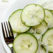 cucmber-salad-on-white-plate