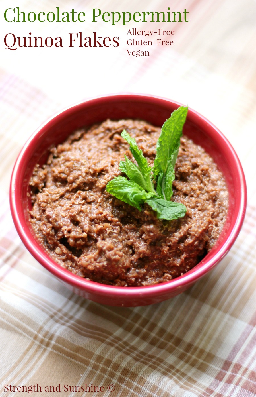 Chocolate Peppermint Quinoa Flakes