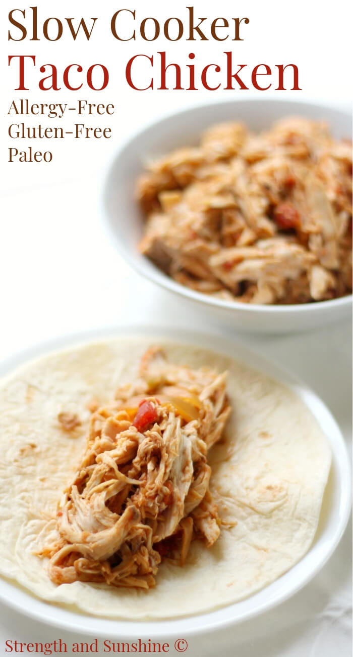 slow cooker shredded chicken taco and shredded taco meat