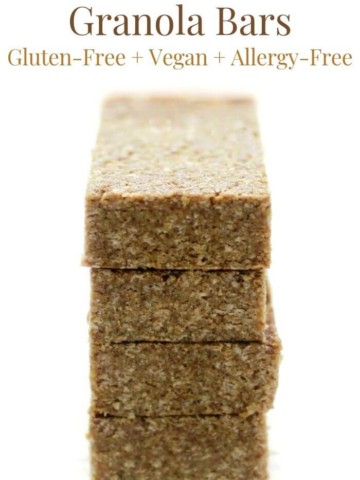 4 no-bake granola bars stacked up