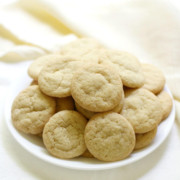 white plate of homemade vanilla wafers