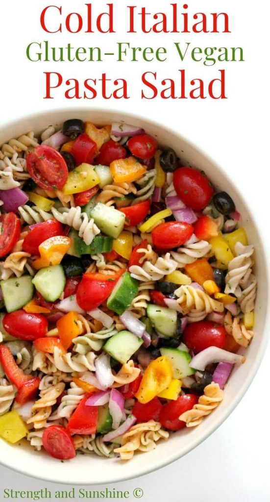 Cold Italian Pasta Salad (GlutenFree, Vegan, AllergyFree)