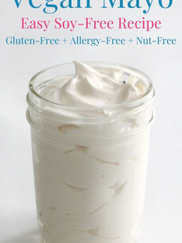 mason jar of homemade vegan mayo