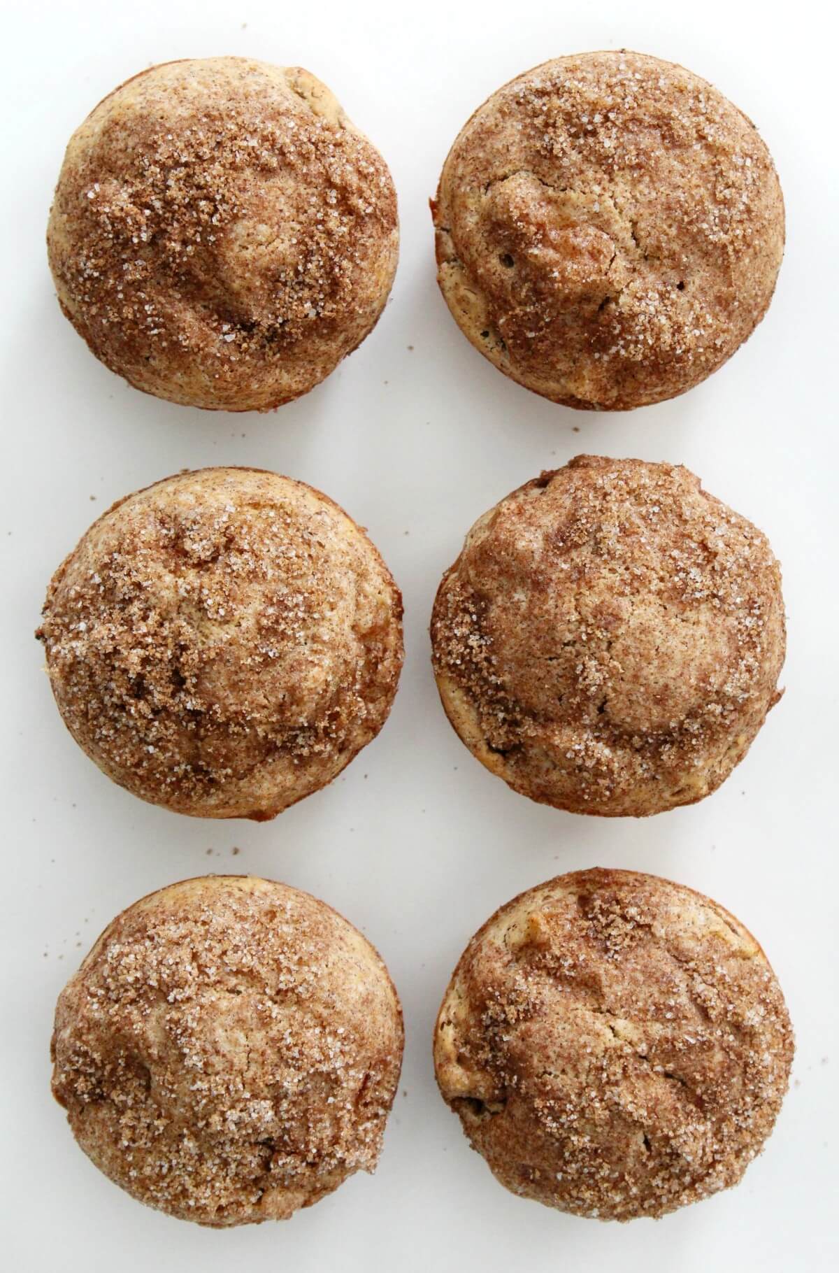 two rows of gluten-free apple cinnamon muffin tops