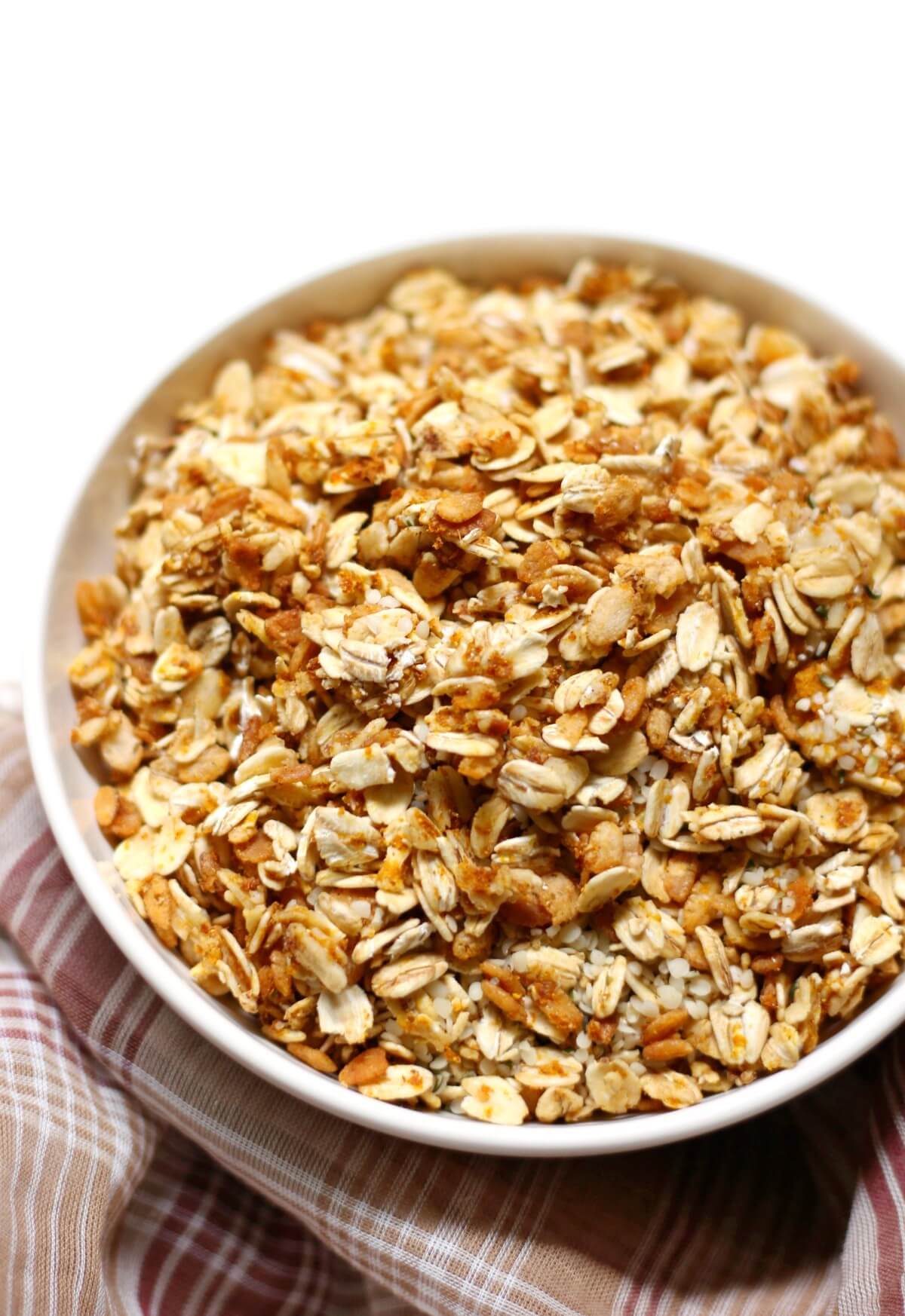 close up of gluten-free pumpkin spice granola