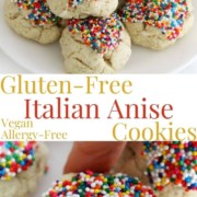 collage image of gluten-free Italian anise cookies