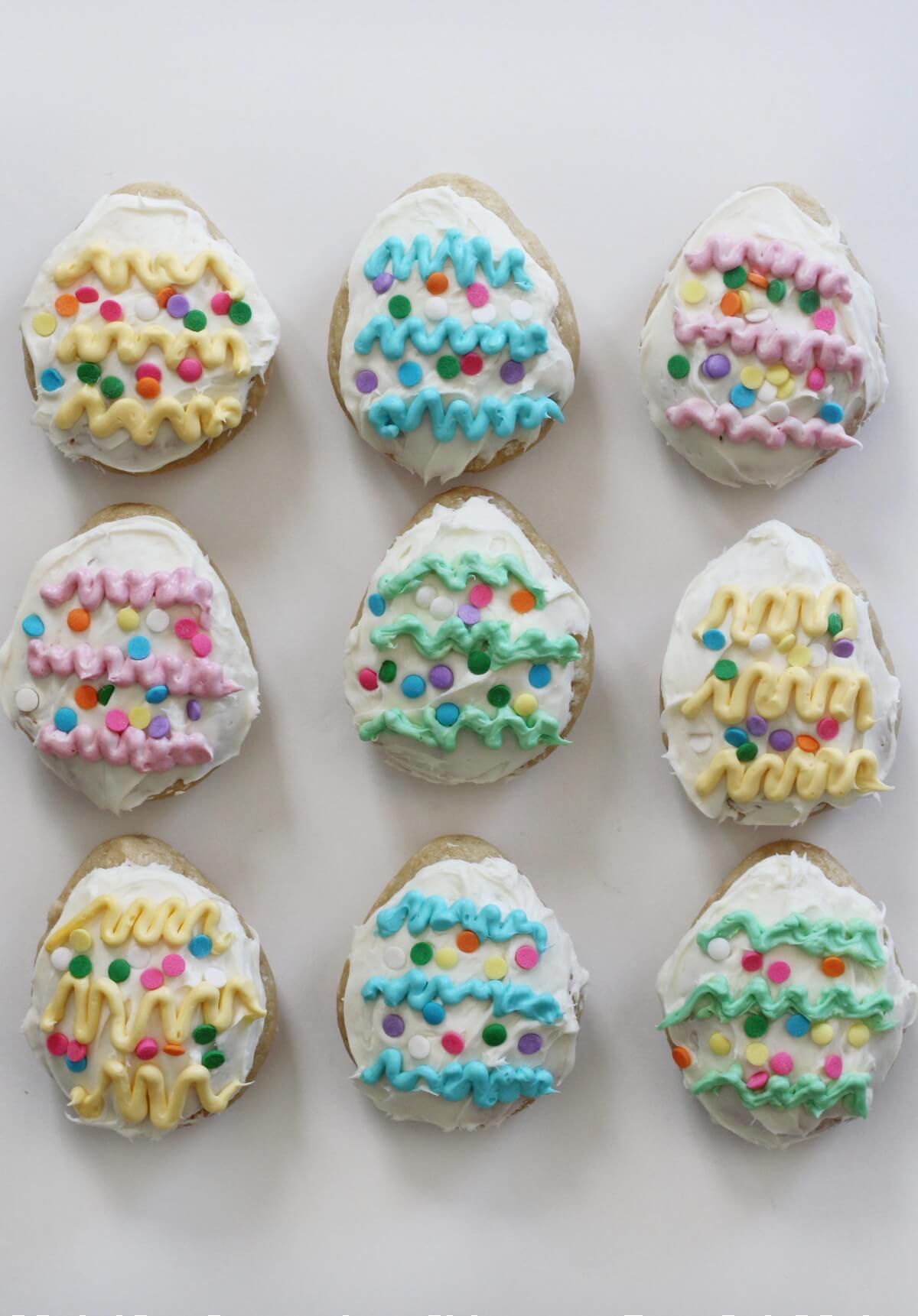 fully decorated vegan easter egg cupcakes