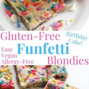 collage image of gluten-free funfetti blondies