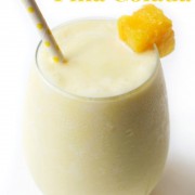virgin pina colada with straw and image text