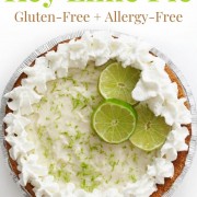 finished no bake key lime pie with image text