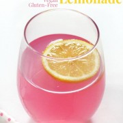 homemade natural pink lemonade with image text