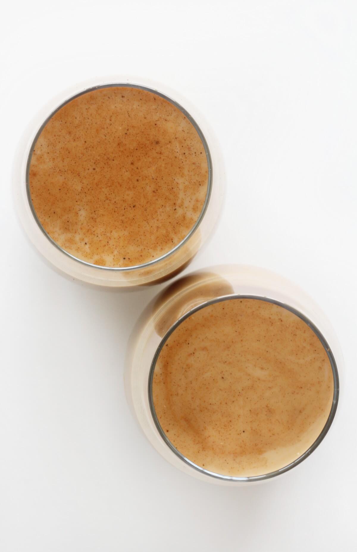 plain vegan pumpkin spice lattes without whipped cream