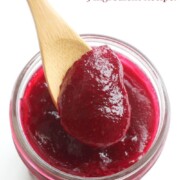 jellied cranberry sauce with image text