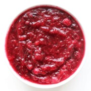 bowl of whole berry cranberry sauce
