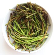 air fryer asparagus in bowl