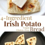 collage image of irish potato bread