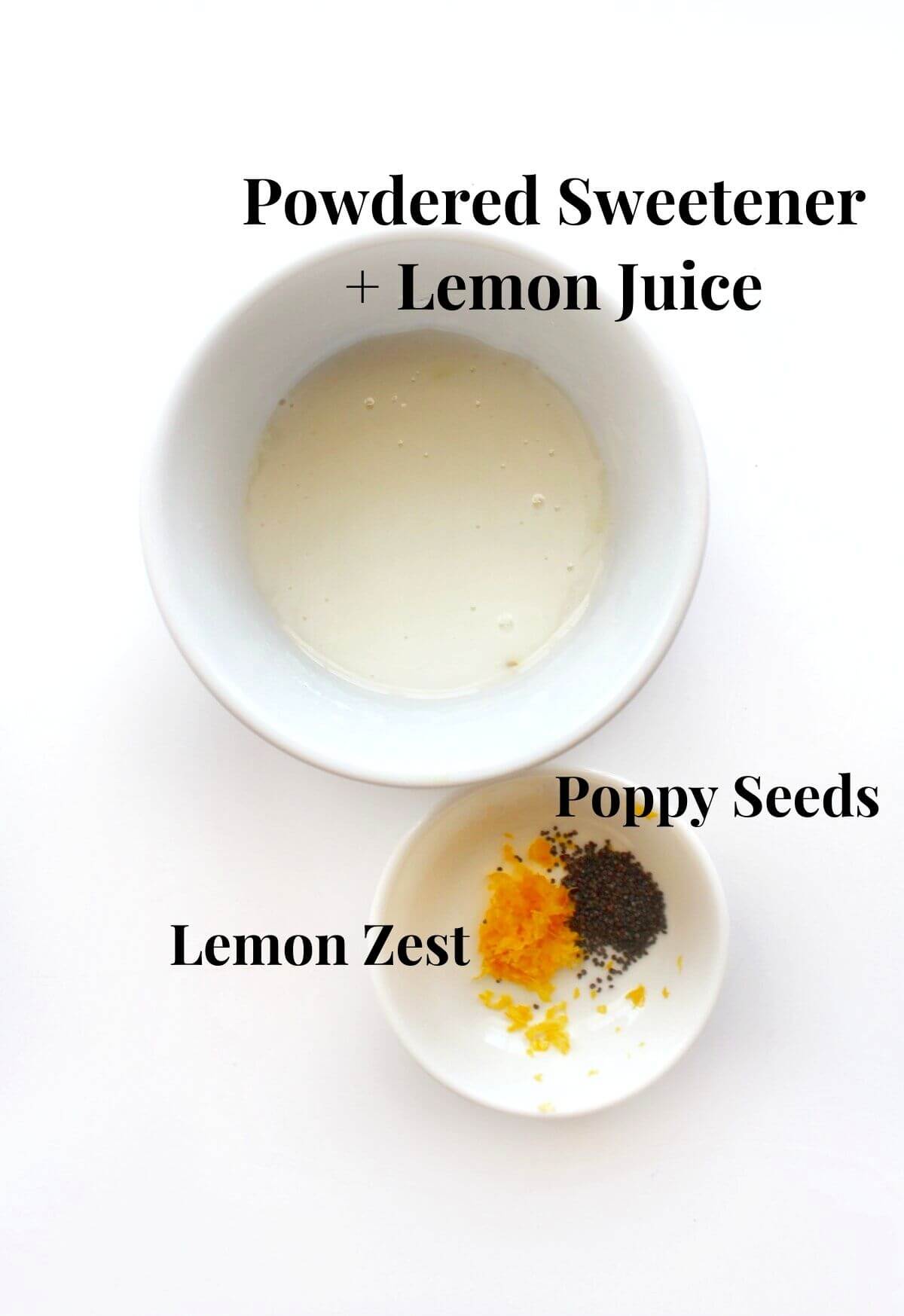 ingredients for lemon glaze