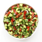 finished shirazi salad in serving bowl