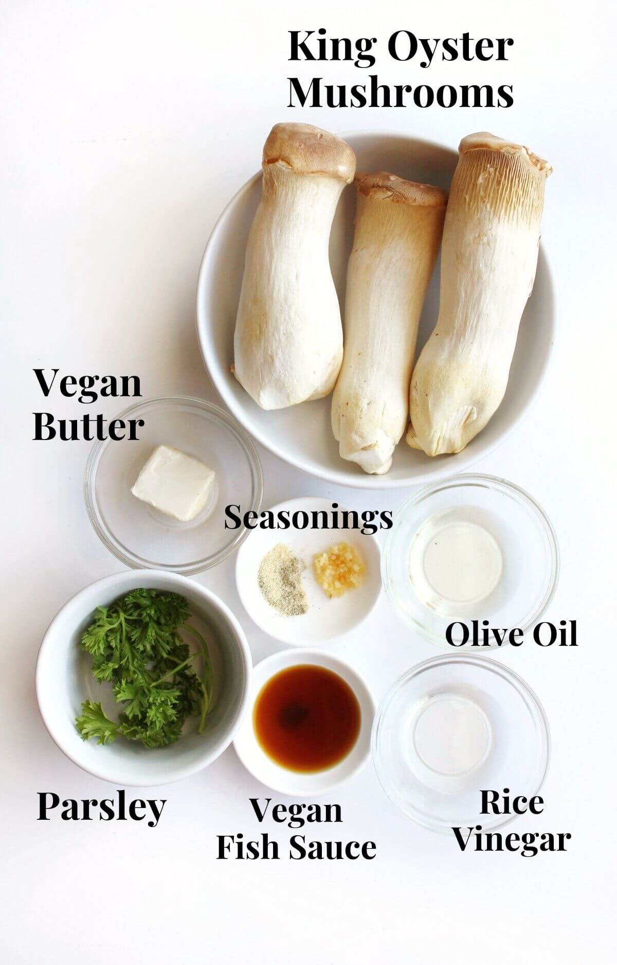 ingredients needed to make vegan scallops