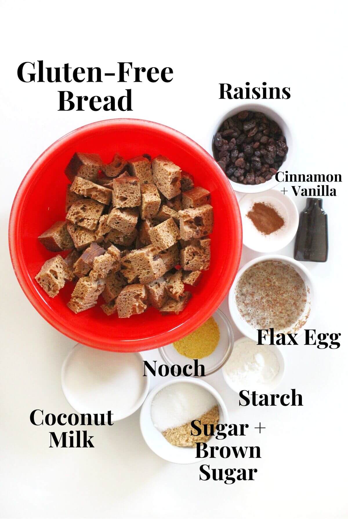 ingredients for gluten-free french toast casserole