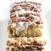 gluten-free apple fritter bread with image text