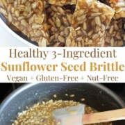 collage image of sunflower seed brittle