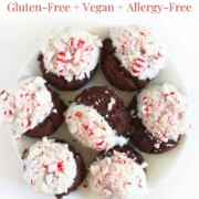 peppermint bark cookies with image text.